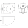 Mexen Lena WC Surface-Mounted Set Tex Air G Pneumatic Frame with Tornado WC Bowl and Soft-Close White Seat - 615030220200TA-20