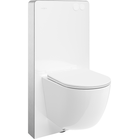 Mexen Lena Surface-mounted WC set with Tex Air G pneumatic frame, Tornado WC bowl, and soft-close seat, white - 615030220300A-20