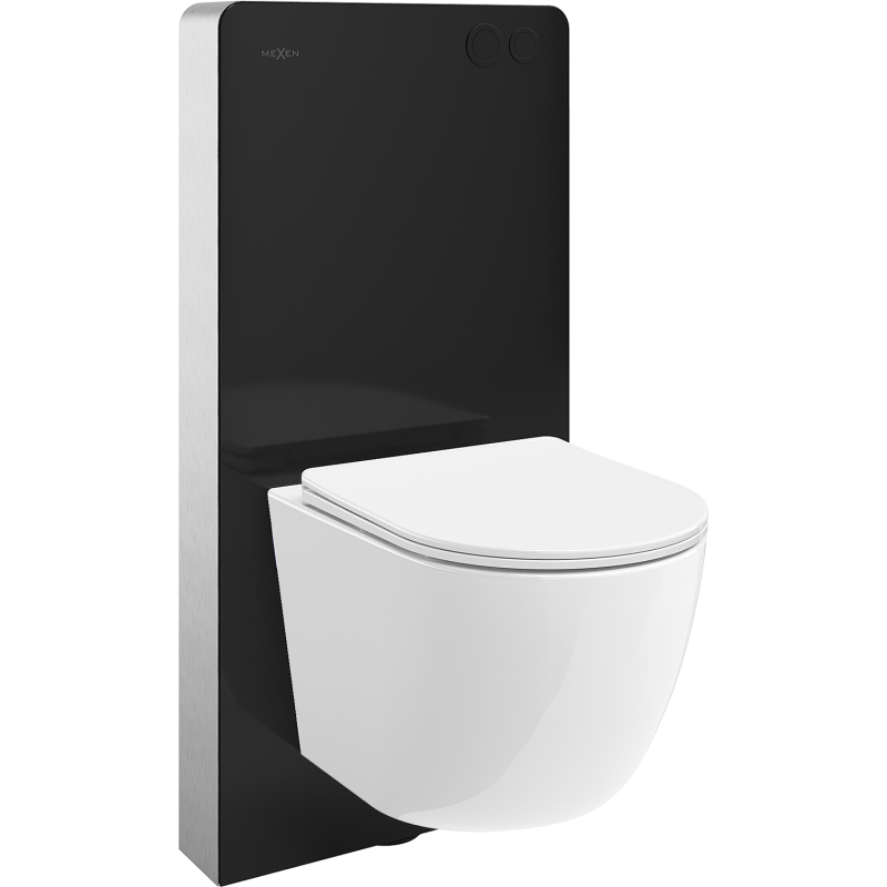 Mexen Lena surface-mounted WC set with Tex Air G pneumatic frame, WC bowl and soft-close seat, white - 615030220300A-70
