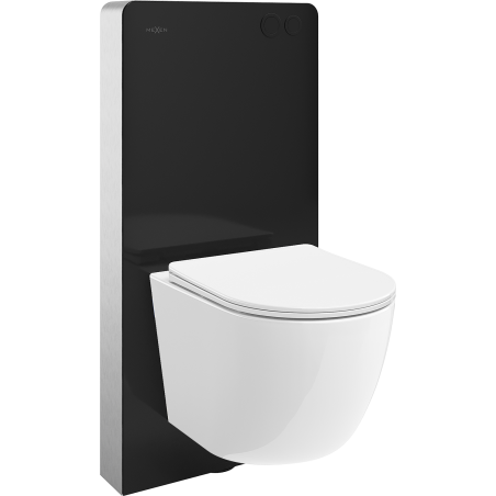 Mexen Lena surface-mounted WC set with Tex Air G pneumatic frame, WC bowl and soft-close seat, white - 615030220300A-70