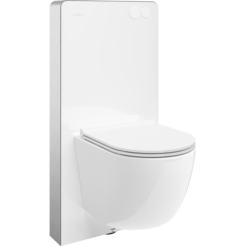 Mexen Lena Surface-Mounted WC Set with Tex Air G Pneumatic Frame, Tornado WC Bowl, and Soft-Close White Seat - 615030220500TA-20