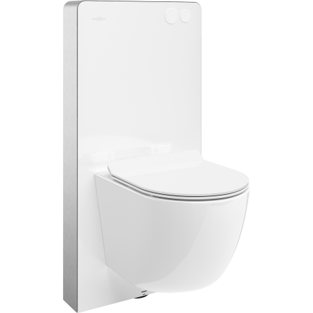 Mexen Lena Surface-mounted WC set with Tex Air G pneumatic frame, WC bowl, and soft-close seat, white - 615030224000A-20