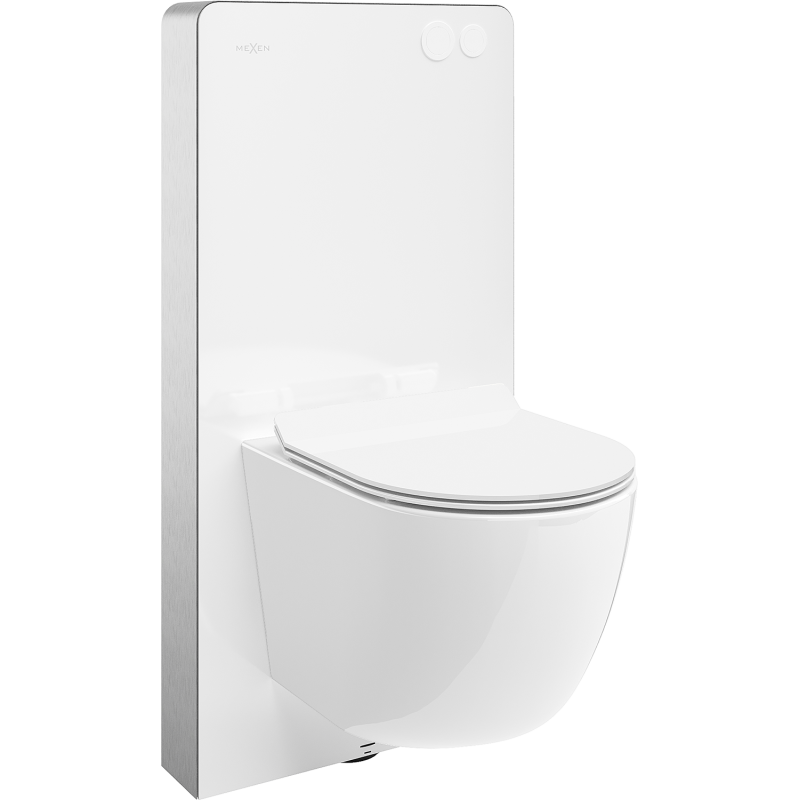 Mexen Lena surface-mounted WC set Tex Air G pneumatic frame with WC bowl Tornado and soft-close seat white - 615030224000TA-20