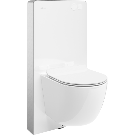 Mexen Lena surface-mounted WC set Tex Air G pneumatic frame with WC bowl Tornado and soft-close seat white - 615030224000TA-20