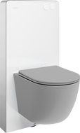 Mexen Lena WC Surface-mounted Set with Pneumatic Frame Tex Air G with Toilet Bowl and Soft-close Seat, Light Gray Matte