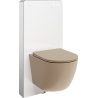Mexen Lena WC Surface Mount Set Pneumatic Frame Tex Air G with Toilet Bowl and Soft-Close Seat, Matt Cappuccino