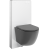 Mexen Lena Surface-mounted WC set with pneumatic Tex Air G frame, WC bowl, and soft-close seat, dark gray matte