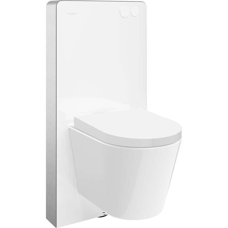 Mexen Rico WC Surface-Mounted Set Tex Air G Pneumatic Frame with Tornado Toilet Bowl and Soft-Close Seat White
