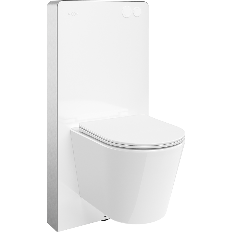 Mexen Rico WC Surface-mounted Set with Tex Air G Pneumatic Frame, Tornado Toilet Bowl, and Soft-close Seat, White