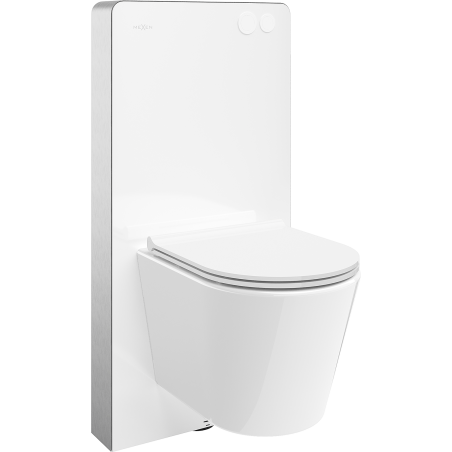 Mexen Rico WC Surface-Mounted Set with Pneumatic Frame Tex Air G with WC Bowl and Soft-Close Seat, White - 615030720500A-20