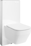 Mexen Riva surface-mounted toilet set Tex Air G pneumatic frame with Tornado toilet bowl and soft-close seat white