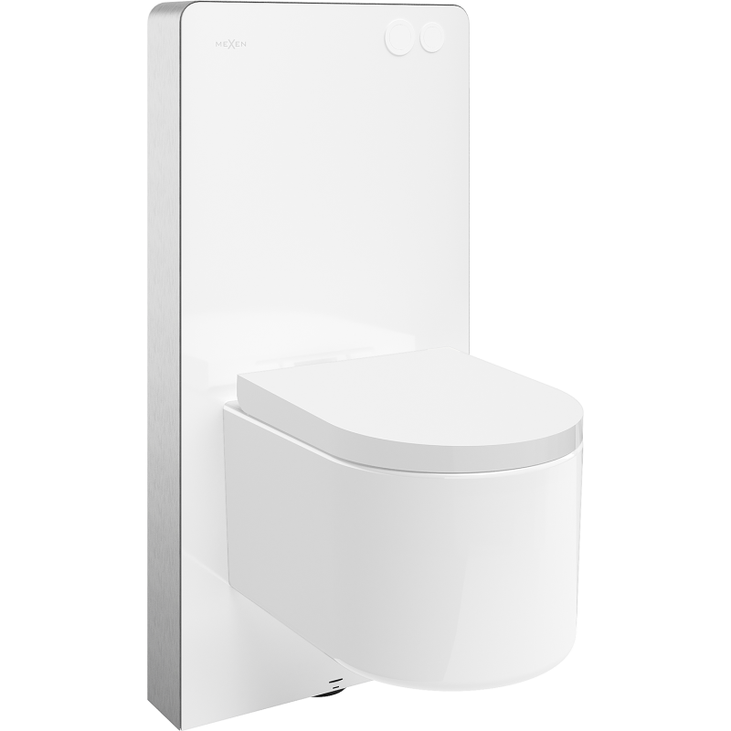 Mexen Sofia WC Surface-Mounted Set with Tex Air G Pneumatic Frame, Tornado Bowl and Soft-Close Seat, White - 615030540200TA