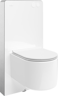 Mexen Sofia wall-mounted WC set Tex Air G pneumatic frame with Tornado WC bowl and soft-closing seat, white - 615030540500TA