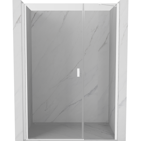 Mexen Mist-B swing shower door 95 cm, transparent, white - 8A2-095-001-20-00