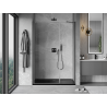 Mexen Mist-B pivot shower door 110 cm, transparent, brushed gun gray - 8A2-110-001-66-00