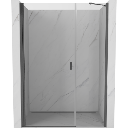 Mexen Mist-B pivot shower door 110 cm, transparent, brushed gun gray - 8A2-110-001-66-00