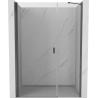 Mexen Mist-B swing shower doors 120 cm, transparent, brushed gun gray - 8A2-120-001-66-00