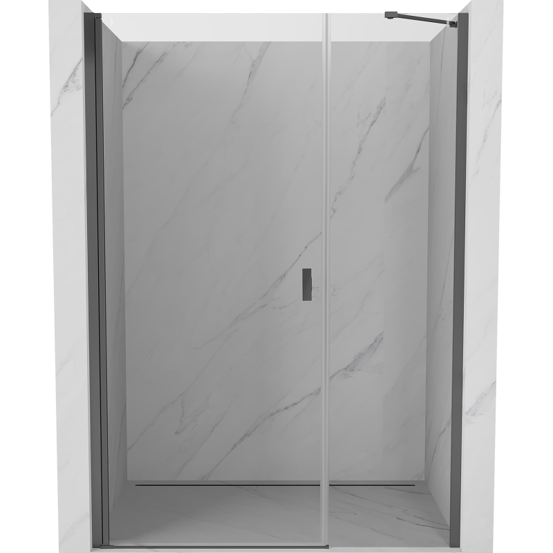 Mexen Mist-B swing shower door 95 cm, transparent, gun metal - 8A2-095-001-95-00