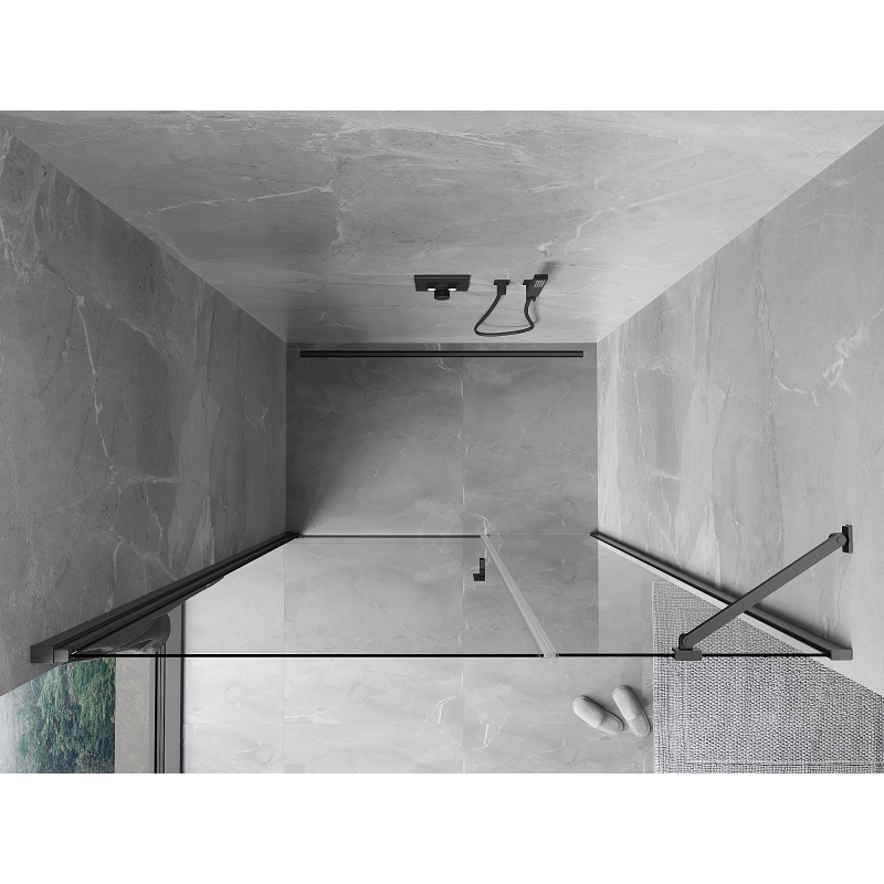 Mexen Mist-B hinged shower door 110 cm, transparent, gun metal - 8A2-110-001-95-00