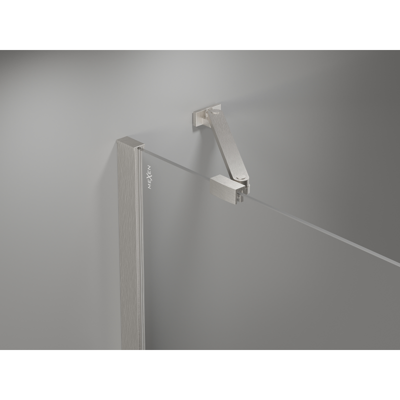 Mexen Mist-B swing shower door 115 cm, transparent, brushed nickel - 8A2-115-001-97-00