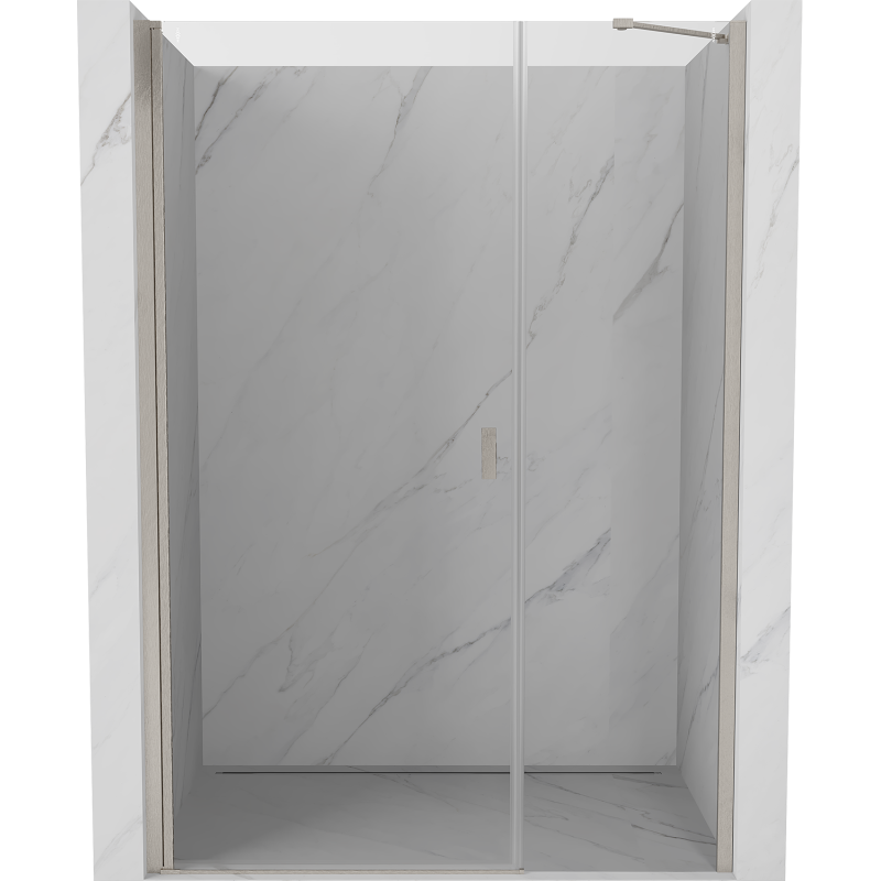 Mexen Mist-B swing shower door 115 cm, transparent, brushed nickel - 8A2-115-001-97-00