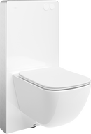Mexen Timo WC Surface-Mounted Kit with Pneumatic Frame Tex Air G, Tornado Toilet Bowl, Soft-Close Seat, White - 615030650200TA