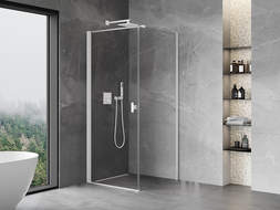 Mexen Mist-B hinged shower cabin 70 x 70 cm, transparent, white - 8A2T-070-070-20-00