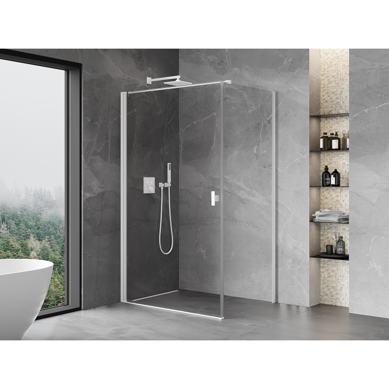 Mexen Mist-B hinged shower cabin 90 x 80 cm, transparent, white - 8A2T-090-080-20-00