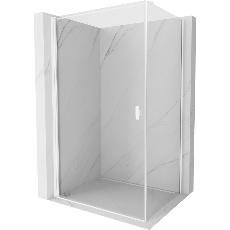 Mexen Mist-B hinged shower cabin 90 x 80 cm, transparent, white - 8A2T-090-080-20-00