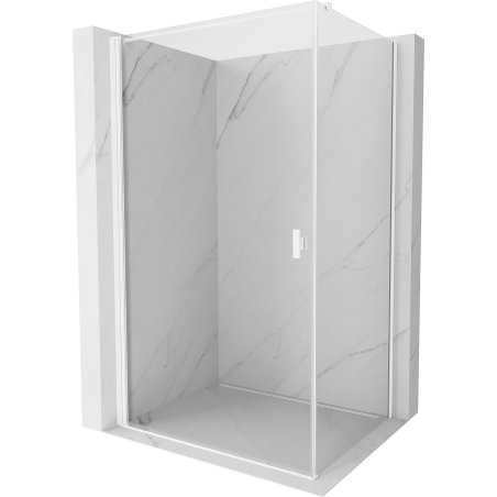 Mexen Mist-B hinged shower cabin 90 x 80 cm, transparent, white - 8A2T-090-080-20-00