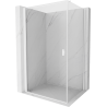 Mexen Mist-B hinged shower cabin 90 x 80 cm, transparent, white - 8A2T-090-080-20-00