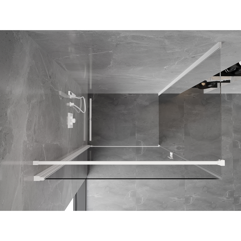Mexen Mist-B pivot shower cabin 85 x 95 cm, transparent, white - 8A2T-085-095-20-00