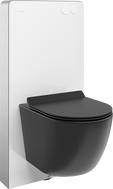 Mexen Lena surface-mounted WC set with pneumatic frame Tex Air G with toilet bowl and soft-close seat, black matte