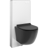Mexen Lena Tex Air G Pneumatic Frame WC Surface-Mounted Set with Tornado WC Bowl and Soft-Close Seat, Matte Black