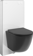 Mexen Lena WC Surface-Mount Kit Pneumatic Frame Tex Air G with WC Bowl and Soft-Close Seat, Matte Black - 615030221085A-20