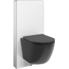 Mexen Lena WC Surface-Mounted Set Tex Air G Pneumatic Frame with Tornado Toilet Bowl and Soft-Close Seat, Matte Black