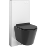 Mexen Rico WC Surface Mount Set with Tex Air G Pneumatic Frame, Tornado WC Bowl and Soft-Close Seat, Matte Black