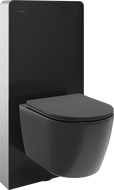 Mexen Carmen WC Surface-Mounted Set Tex Air G Pneumatic Frame with Wall Hung Toilet and Soft-Close Seat, Black Matte