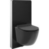Mexen Lena WC Surface-Mounted Set Tex Air G with Pneumatic Frame, Tornado Toilet Bowl, and Soft-Close Seat, Black Matte