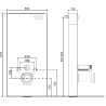 Mexen Lena WC Surface-Mounted Set Tex Air G with Pneumatic Frame, Tornado Toilet Bowl, and Soft-Close Seat, Black Matte