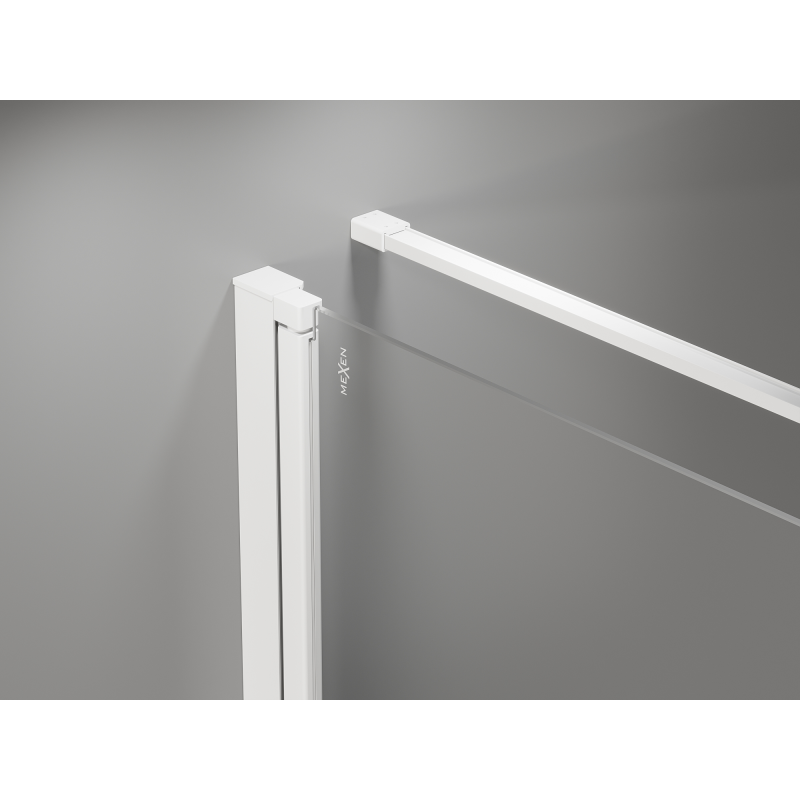 Mexen Mist-B hinged shower cabin 80 x 120 cm, transparent, white - 8A2T-080-120-20-00