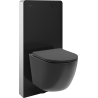 Mexen Lena WC Surface-Mounted Set with Tex Air G Pneumatic Frame, WC Tornado Bowl, and Soft-Close Seat, Matte Black
