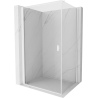 Mexen Mist-B swing shower cabin 90 x 120 cm, transparent, white - 8A2T-090-120-20-00