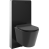 Mexen Rico Surface Mounted WC Set with Tex Air G Pneumatic Frame, Toilet Bowl, and Soft-Close Seat, Matte Black