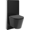 Mexen Rico WC Surface-Mounted Set with Pneumatic Frame Tex Air G, Tornado WC Bowl and Soft-Close Seat, Black Matte