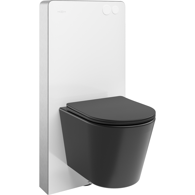 Mexen Rico surface-mounted WC set with Tex Air G pneumatic frame, Tornado WC bowl and soft-close seat, black matte