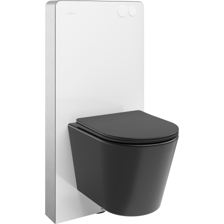 Mexen Rico surface-mounted WC set with Tex Air G pneumatic frame, Tornado WC bowl and soft-close seat, black matte