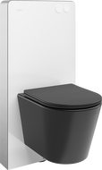 Mexen Rico surface-mounted WC set with Tex Air G pneumatic frame, Tornado WC bowl and soft-close seat, black matte