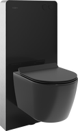 Mexen Carmen surface-mounted WC kit with Tex Air G pneumatic frame, WC bowl, and soft-close seat, black matte - 615030880185A-70