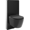 Mexen Carmen surface-mounted WC set with Tex Air G pneumatic frame, Tornado WC bowl, and soft-close seat, black matte